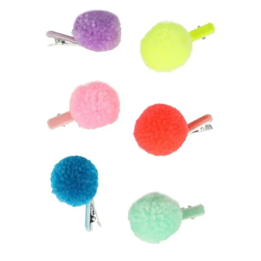Haaraccessoires Unicorn Pompom Hair Clips - set van 6