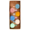 Haarclips Gingham Big Pompom Hair Clips - set van 6