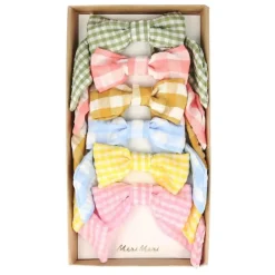 Haarstrikjes Gingham hair bows - set van 6