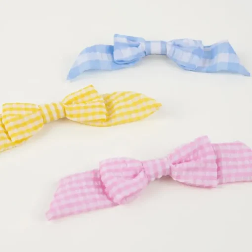 Haarstrikjes Gingham hair bows - set van 6