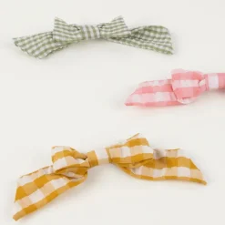 Haarstrikjes Gingham hair bows - set van 6