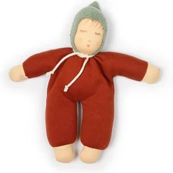 Handgemaakte Eerste Pop Walnussbaby Braun | 22 cm