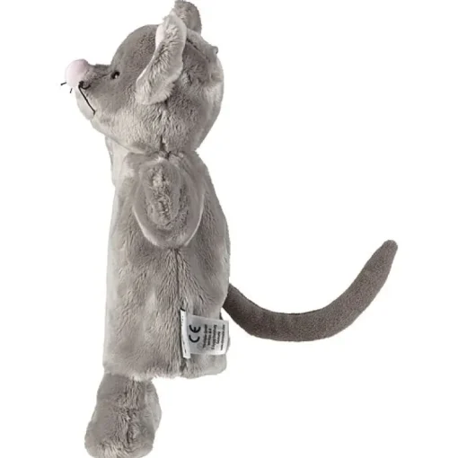 Handpop En Knuffeltje Muis - 34 cm