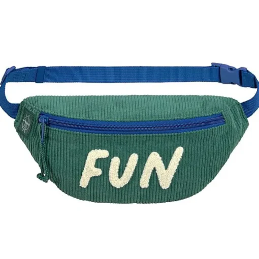 Heuptasje Mini Bum Bag Cord Little Gang Fun Ocean Green