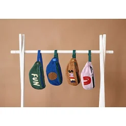 Heuptasje Mini Bum Bag Cord Little Gang Fun Ocean Green