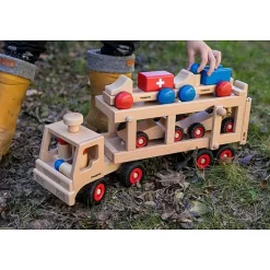 Houten Autotransporter - 45 cm