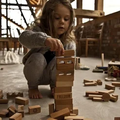 Houten Blokken Natural Tray | 54 Stuks