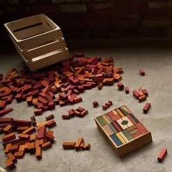Houten Blokken Rainbow Tray | 54 Stuks