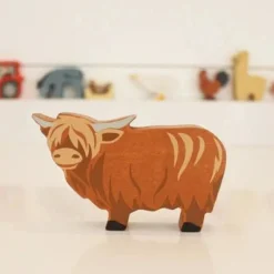 Houten boerderijdier - Hooglandkoe
