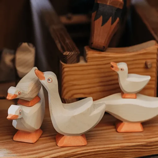 Houten Dier - Ganzenkuiken Kop Laag