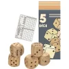 5 Houten Dobbelstenen