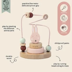 Houten kralenframe - Mrs. Rabbit