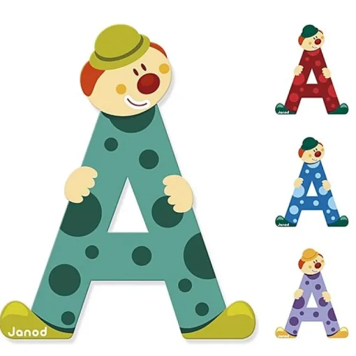 Houten Letter Clown - A
