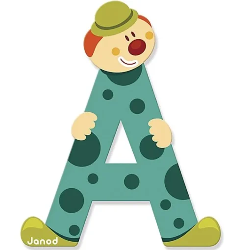 Houten Letter Clown - A