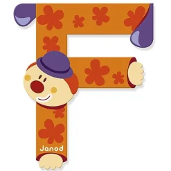 Houten Letter Clown - F