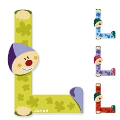 Houten Letter Clown - L