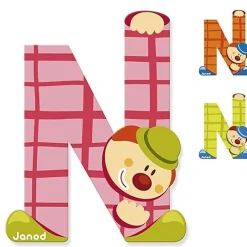 Houten Letter Clown - N