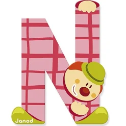 Houten Letter Clown - N