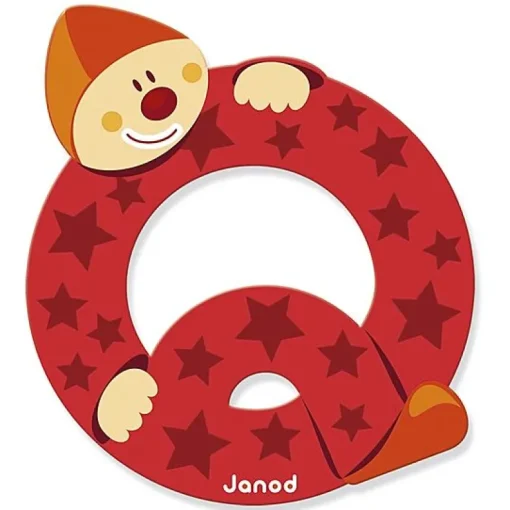 Houten Letter Clown - Q