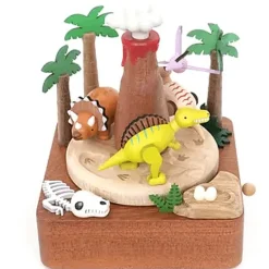 Houten Muziekdoos | Dinosaurs & Volcanic N°48