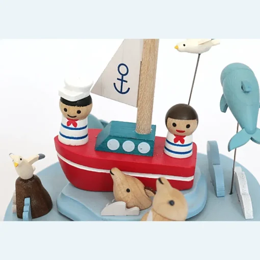 Houten Muziekdoos | Sailors And Dolphins N°58