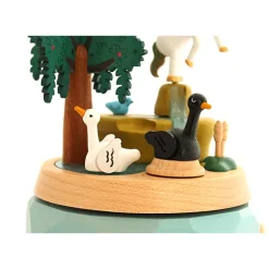 Houten Muziekdoos | Unicorn With Swans N°51