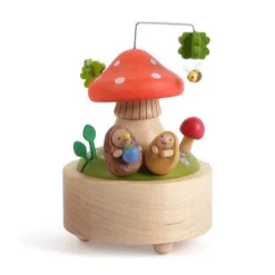 Houten Muziekdoos Mini-Four-Leaf Clover n°69