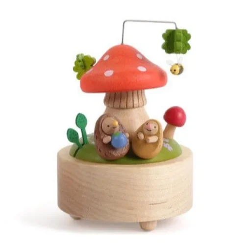 Houten Muziekdoos Mini-Four-Leaf Clover n°69