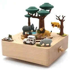 Houten Muziekdoos Safari N°45
