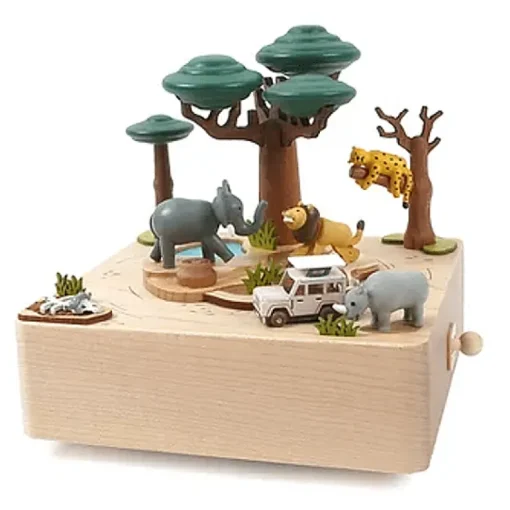 Houten Muziekdoos Safari N°45