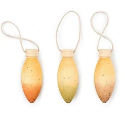 Houten ornamenten Nº 4 Glow Lamps - set van 3