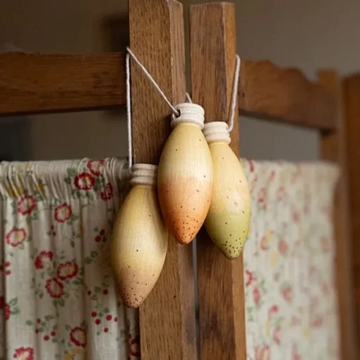Houten ornamenten Nº 4 Glow Lamps - set van 3