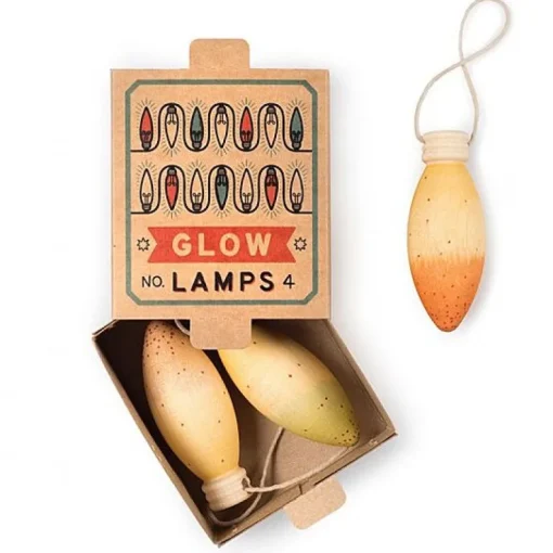 Houten ornamenten Nº 4 Glow Lamps - set van 3