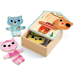 Houten Puzzel Dressup-Mix