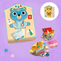 Houten Puzzel Dressup-Mix