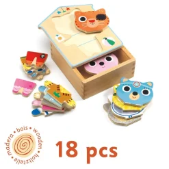 Houten Puzzel Dressup-Mix