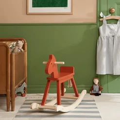 Houten Schommelpaard - Red Orange