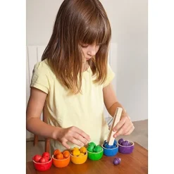 Houten Sorteerspeelset - Bowls & Acorns