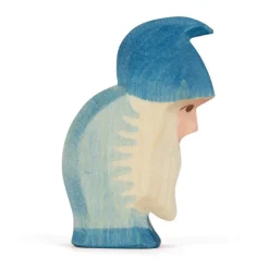 Houten speelfiguur - Dwerg blauw