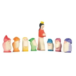 Houten speelfiguur - Dwerg blauw