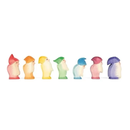 Houten speelfiguur - Dwerg blauw