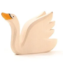 Houten speelfiguur - Zwaan kop hoog