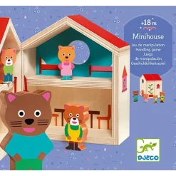 Houten Speelhuisje Met 4 Figuren | Minihouse
