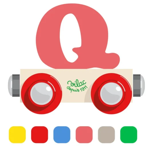 Houten Wagon Letter Q
