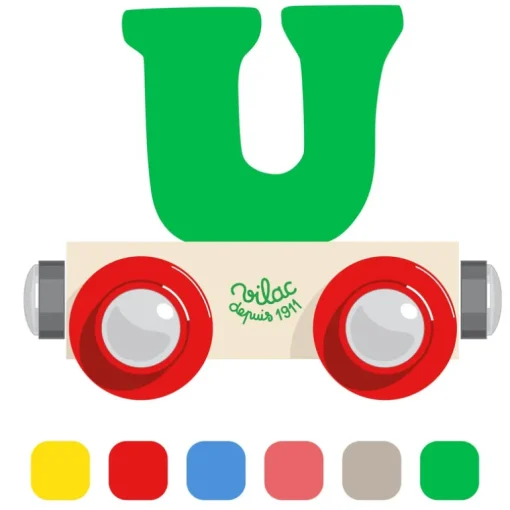 Houten Wagon Letter U