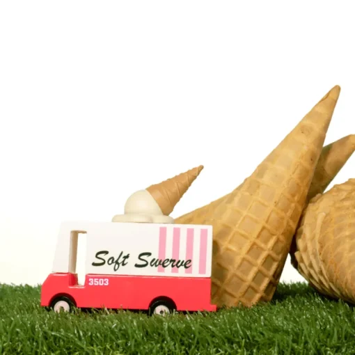 Ice Cream Van (F708) 8,4X4,1X6,5Cm, Wooden Diecast, In Giftbox,