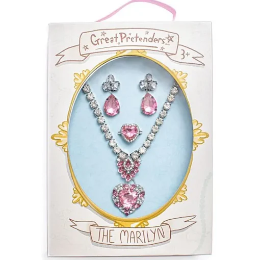 Juwelenset In Doos The Marilyn Pink & Silver - Set Van 4