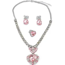Juwelenset In Doos The Marilyn Pink & Silver - Set Van 4