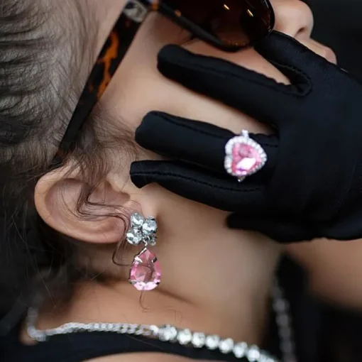 Juwelenset In Doos The Marilyn Pink & Silver - Set Van 4
