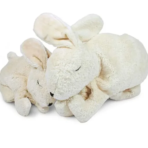 Klein Wit Konijn Knuffel Met Warmtekussen - 19,5 cm